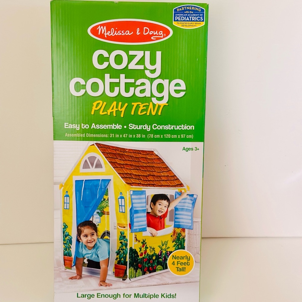 Melissa & Doug Cozy Cottage Fabric Play Tent NEW